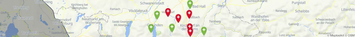 Kartenansicht für Apotheken-Notdienste in der Nähe von Steinbach am Ziehberg (Kirchdorf, Oberösterreich)